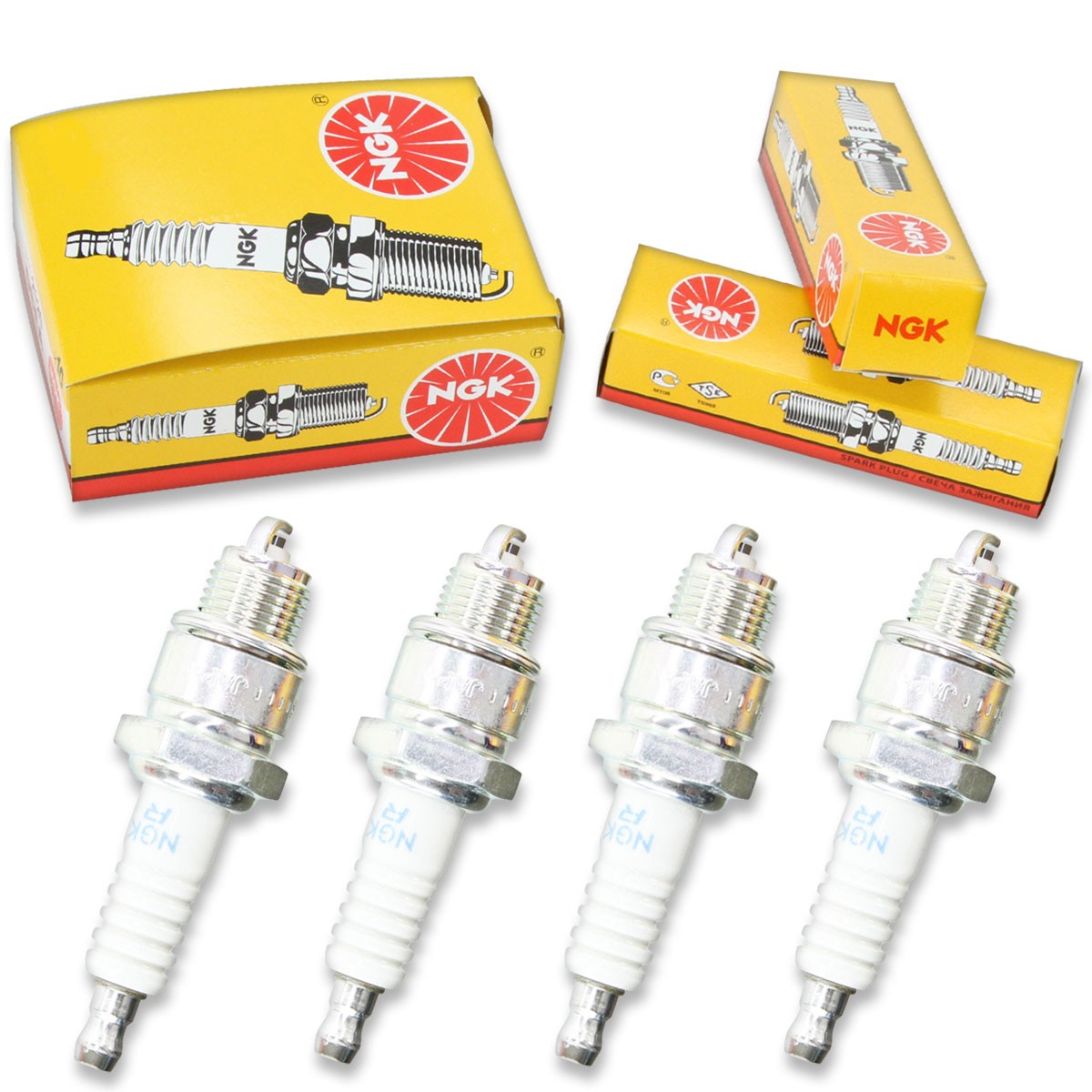4 pcs NGK Standard Spark Plugs for 1960-1963 Mercedes-Benz 190SL 1.9L L4 - qh