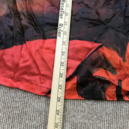 Louisa Ballou Shirt Mens XL Red Black Silk Queen’s Gambit Weekend Button Up USA - Picture 10 of 12
