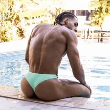 C-In2 mens turquoise blue poolside swim thong swimwear size M L