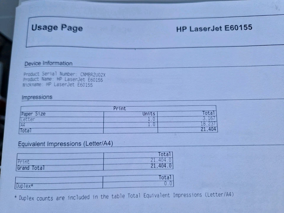 HP Laserjet Managed E60155dn Mono Laser Printer. With 12 Month Warranty - Image 2 of 3