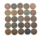 Lot 25 1800's 1880 1881 1886-1889 Indian Head Cent Coin Collection 1/2 Roll *660