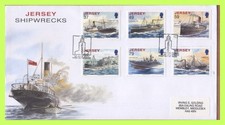 Jersey 2011 Shipwrecks six stamp set on First Day Cover