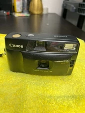 Canon Snappy TX 35mm Point and Shoot Film Camera Black Tested & Working