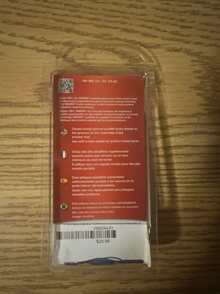 Singer Pintuck Presser Foot - Image 2 of 2