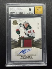 2020 THE CUP KIRILL KAPRIZOV SIGNATURE MATERIALS ROOKIE RC AUTO PATCH #/99 BGS 9