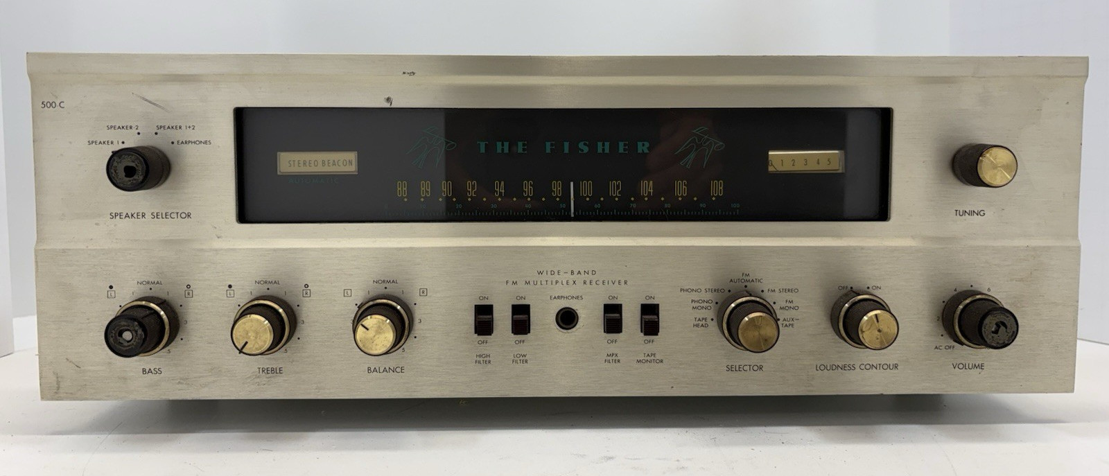 The Fisher 500-C Tube FM Multiplex Stereo Receiver Parts/Repair No 7591 Tubes