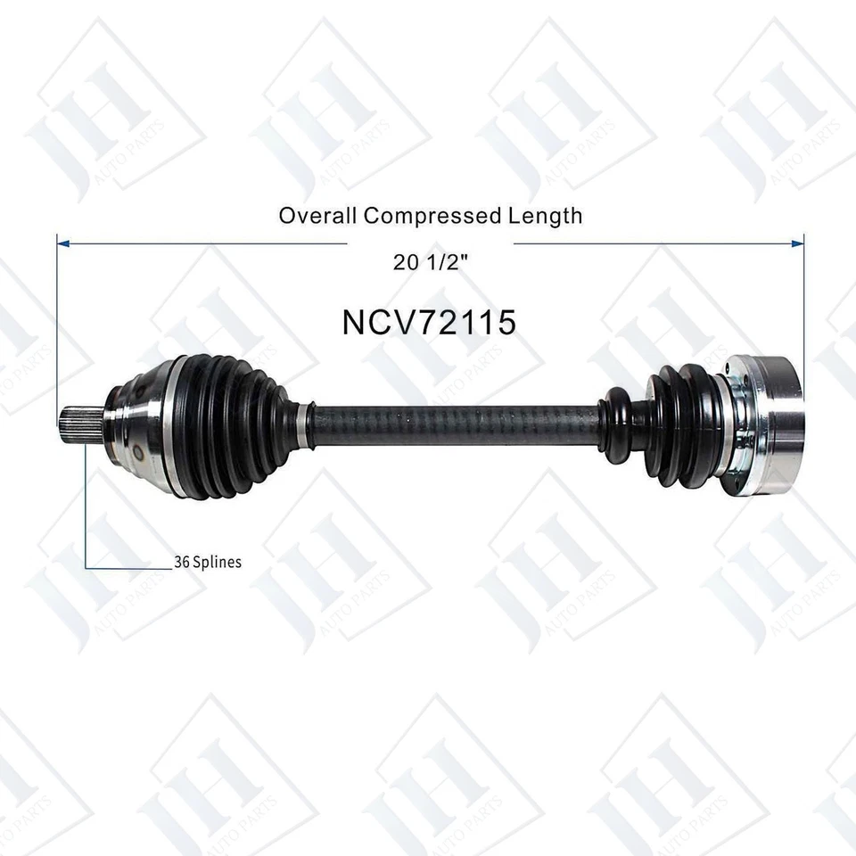 Eje CV conductor delantero izquierdo original para Volkswagen Jetta 2005-2014 tracción delantera manual Foto 2 de 4