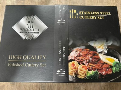 32 Piece Stainless Steel High-Quality Polished Cutlery Set New In Box W/ Bonus￼