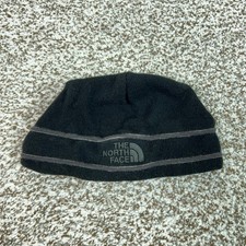 The North Face Hat Beanie Mens One Size Black Striped Fleece Lined Winter Hiking