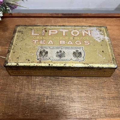 Lipton Tea Bag Tin Rare Vintage Collectible 6x3x1
