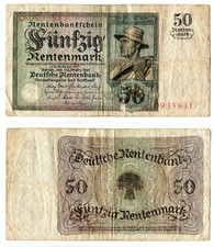 50 Rentenmark 20.3.1925  Serie O, Erhaltung IV  Ros. 162
