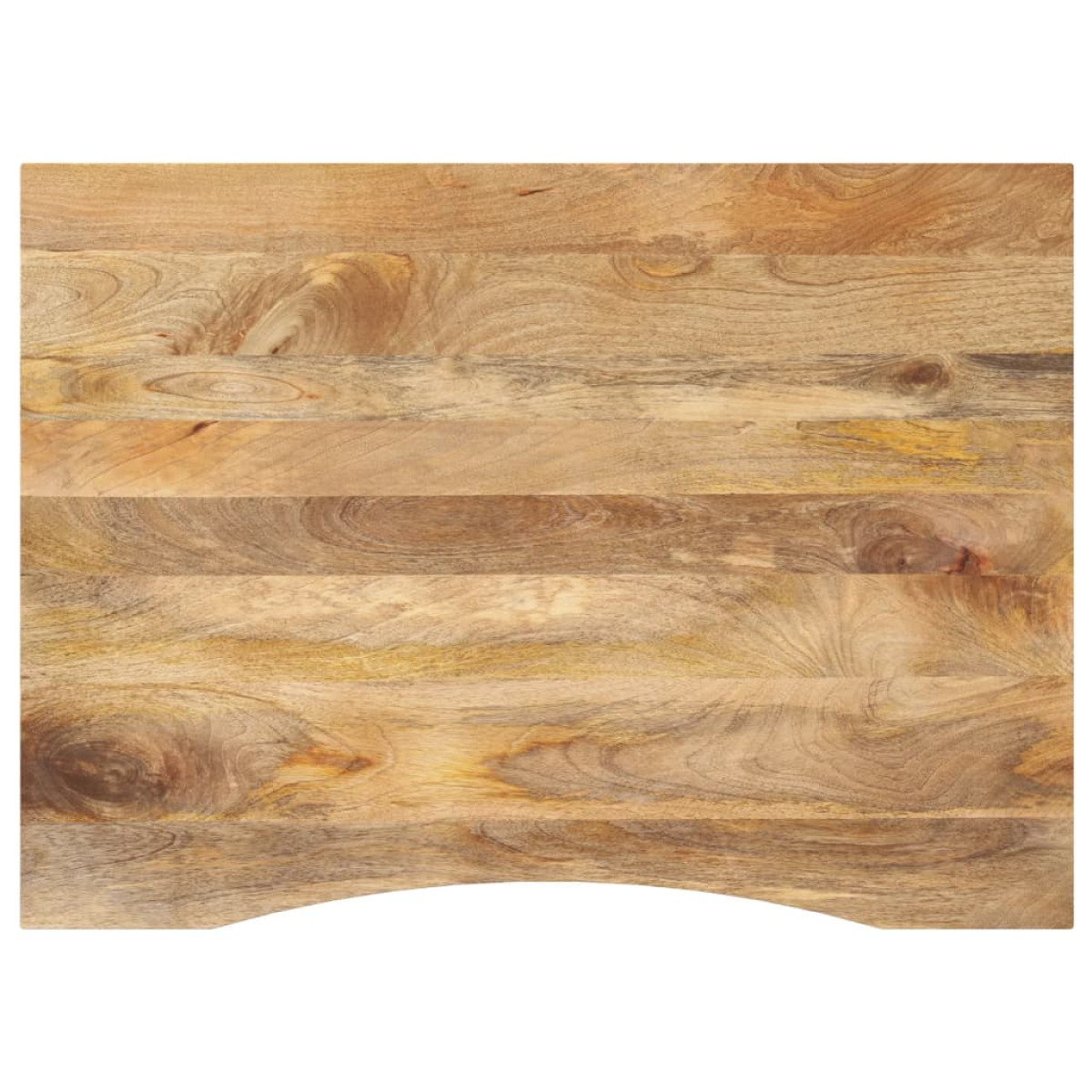 Vidaxl Desk Top With Curve Replacement Dining Table Top Solid Wood Rough Mango - Image 2