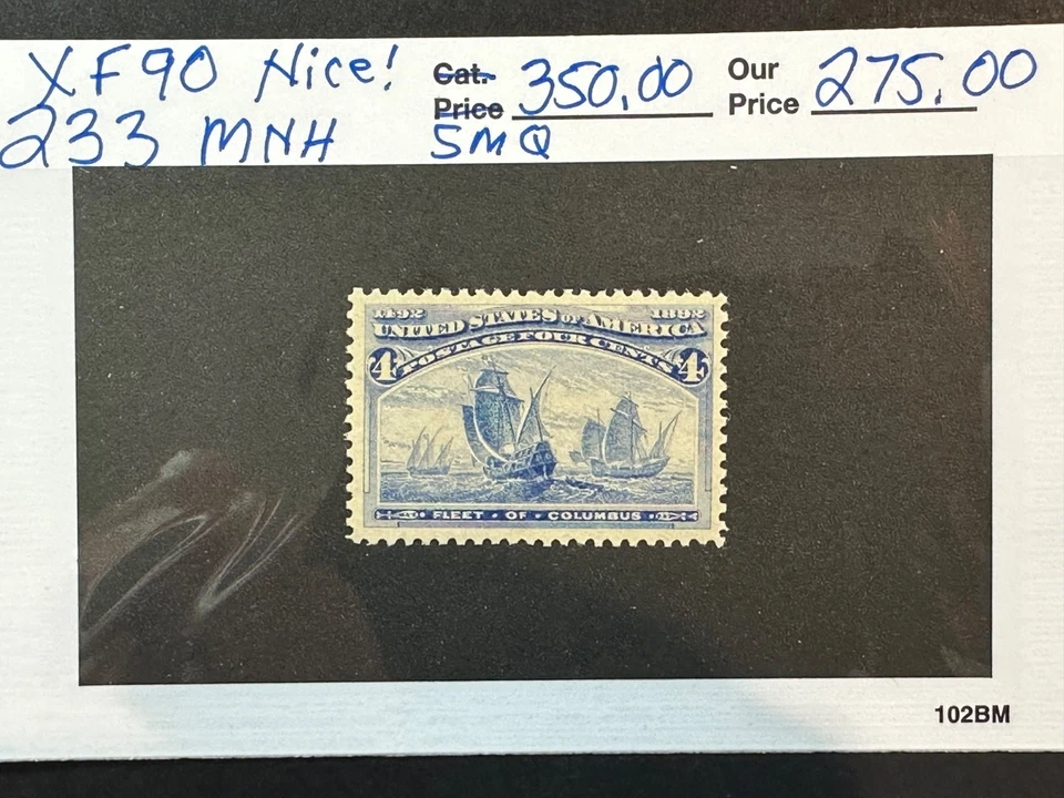 Scott # 233 MNH XF 90 Very Nice! SMQ Value $ 350.00 (3744) - Image 2 of 4