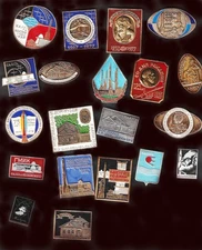 Lot of USSR & RF  space lapel pins/Badges cosmos_Tsiolkovsky_KALUGA