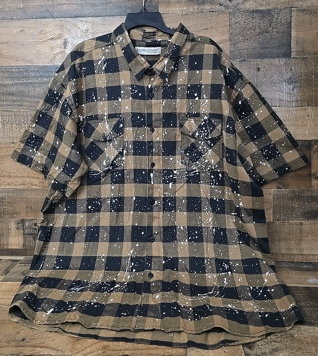 Evolution In Design Button Down Shirt Men 5XL Y2K… - image 1