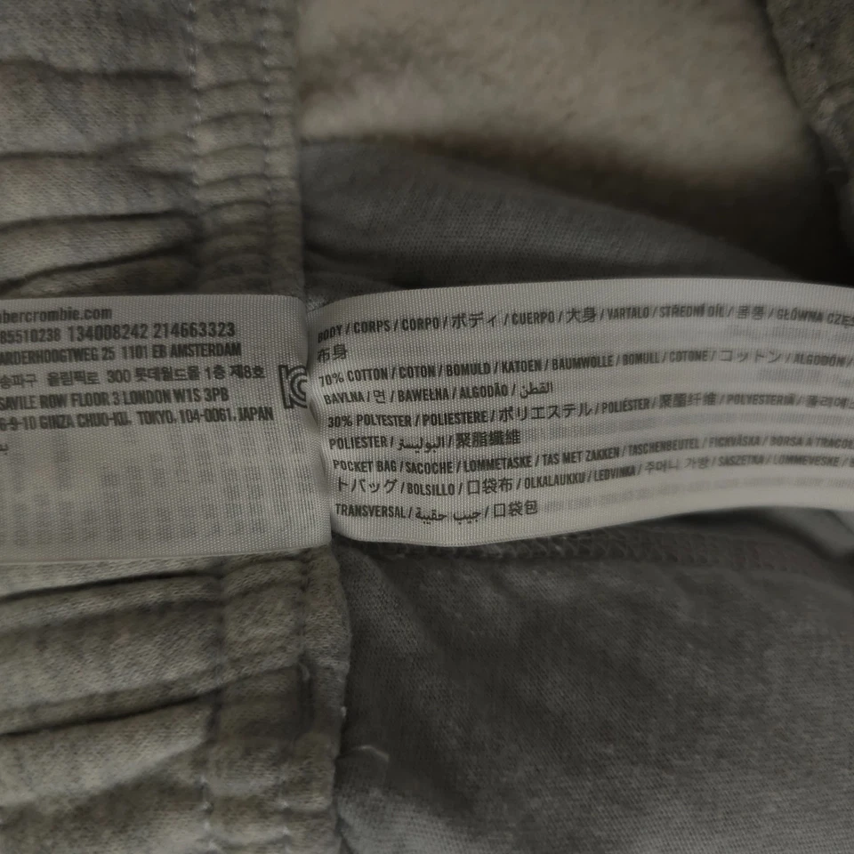 Мужские тренировочные штаны Abercrombie & Fitch небольшие длинные серые мягкие A&F Essentials для бега - Изображение 4 из 4