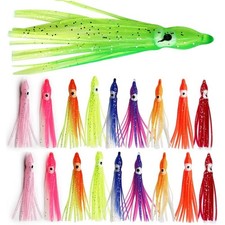 50PCS Luminous Octopus Squid Skirt Glow Soft ...