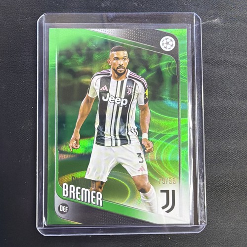 2025-26 Topps UEFA Club Competitions #152 Gleison Bremer Green Raindrops #/99