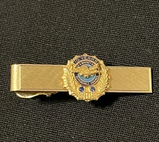 Vintage 10k Year Pratt & Whitney Air Dependable Engines, Gold Filled Tie Clip