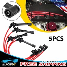 5pcs Red 10.5mm Spark Plug Set Wire For Honda 1998-2002 Accord 2.3l Dx Lx Ex Usa 5pcs Red 10.5mm Spark Plug Set Wire For Honda 1998-2002 Accord 2.3l Dx Lx Ex Usa