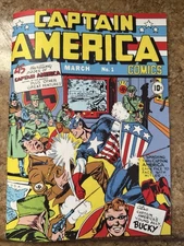 CAPTAIN AMERICA COMICS #1 ORIG-ART Facsimile Cover Reprint Interiors