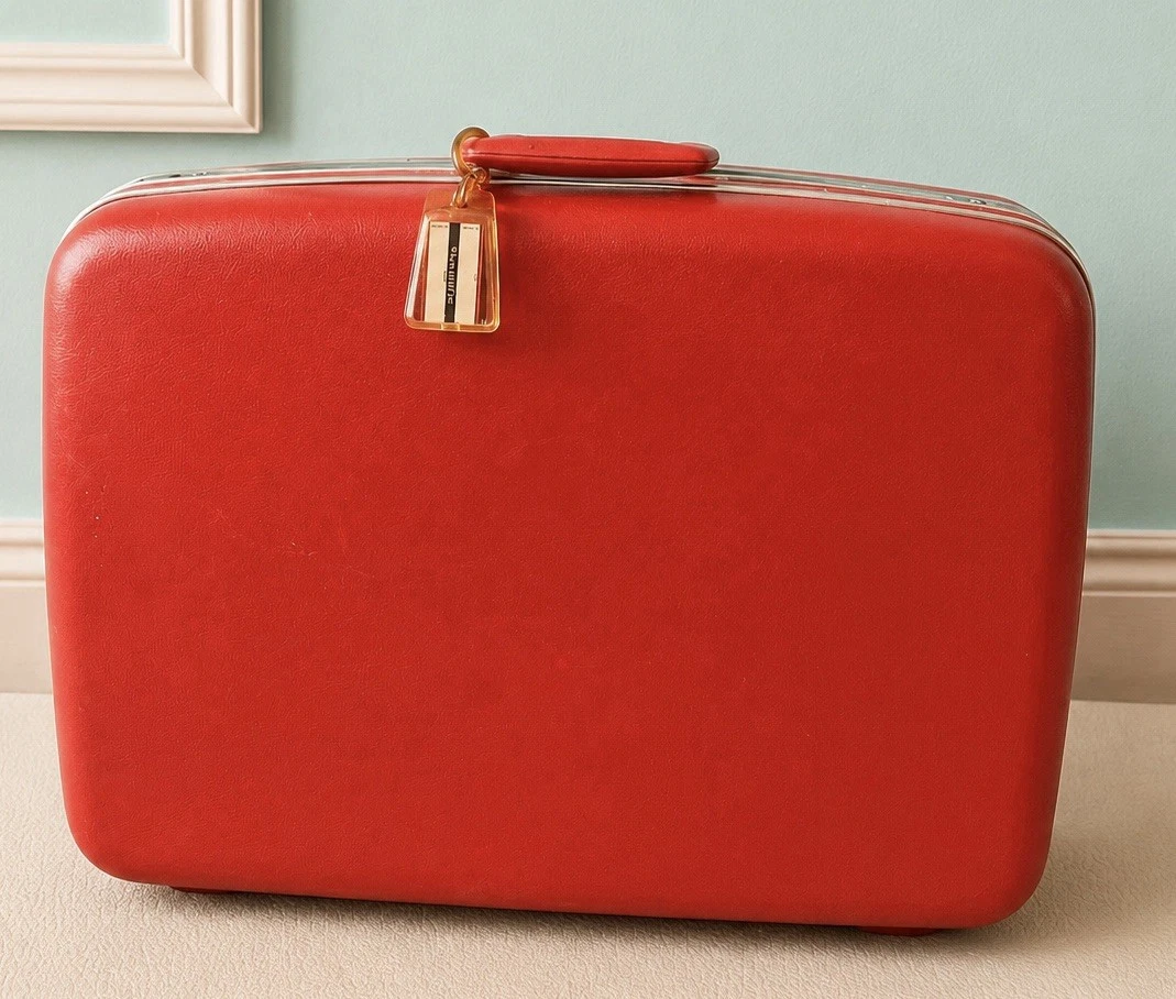Red Plastic Vintage Suitcases Travel Accessories for sale | eBay