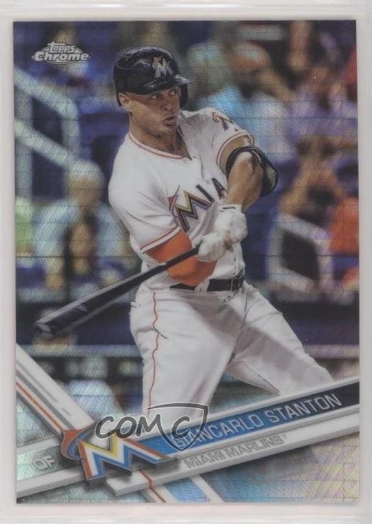 2017 Topps Chrome Prism Refractor Giancarlo Stanton #155 08jk