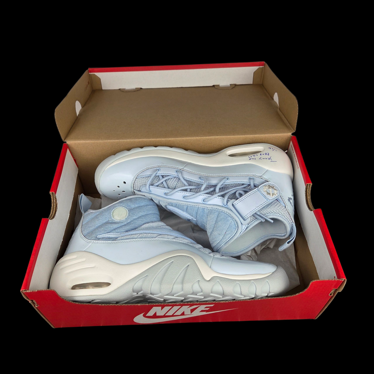 Nike SAMPLE CFM PROD PAIR Air Shake Ndestrukt Blue Tint Sail Men\'s Size 9 READ Size 9 - Nike Air Shake Ndestrukt Easter for sale online | eBay main image 4