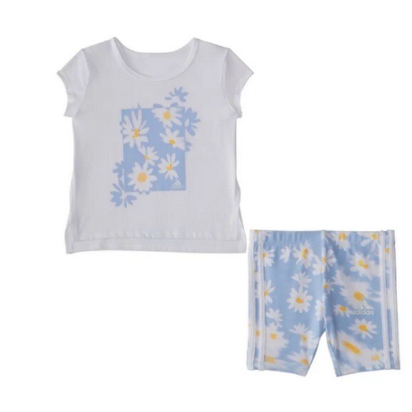 Adidas Toddler GirlsPrinted Bike Top and Tights, 2 Piece Set top and bo… thumbnail 3