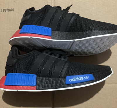 Adidas NMD R1 Black Blue Lush Red Size 6.5y Sneakers FX4352 | eBay