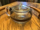 Vintage Older PYREX Glass  6 Cup 8126 B TEAPOT Tea Pot Kettle w/ Lid Smoke Grey