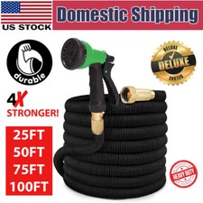 4X Stronger Deluxe Expandable Flexible Garden Hose Water Hose 25 50 75 100FT