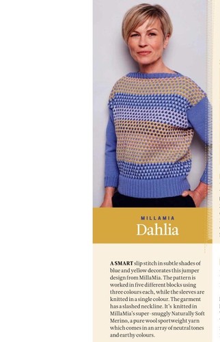 DAHLIA Slip Stitch Sweater - Knitting Pattern - MILLAMIA Naturally Soft…Sport - Picture 5 of 7