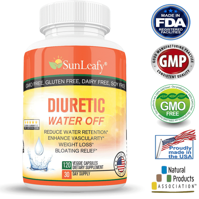 Diuretic Water off Pills 2000 mg, 120 veggie capsules Support Weight Loss USA eBay