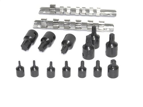 15 STCK. LUFTSCHLAGSTERN BIT STECKER TORX SET SICHERHEITSGURTBREMSE 1/4 UND 3/8 DR STECKDOSEN - Bild 2 von 2