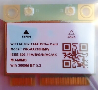 Intel AX210HMW mini-PCI-E WIFI 6E 802.11AX Bluetooth 5.3