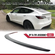 For 2020-2023 Tesla Model Y Gloss Black OE-Style Sport Trunk Lid Spoiler Wing