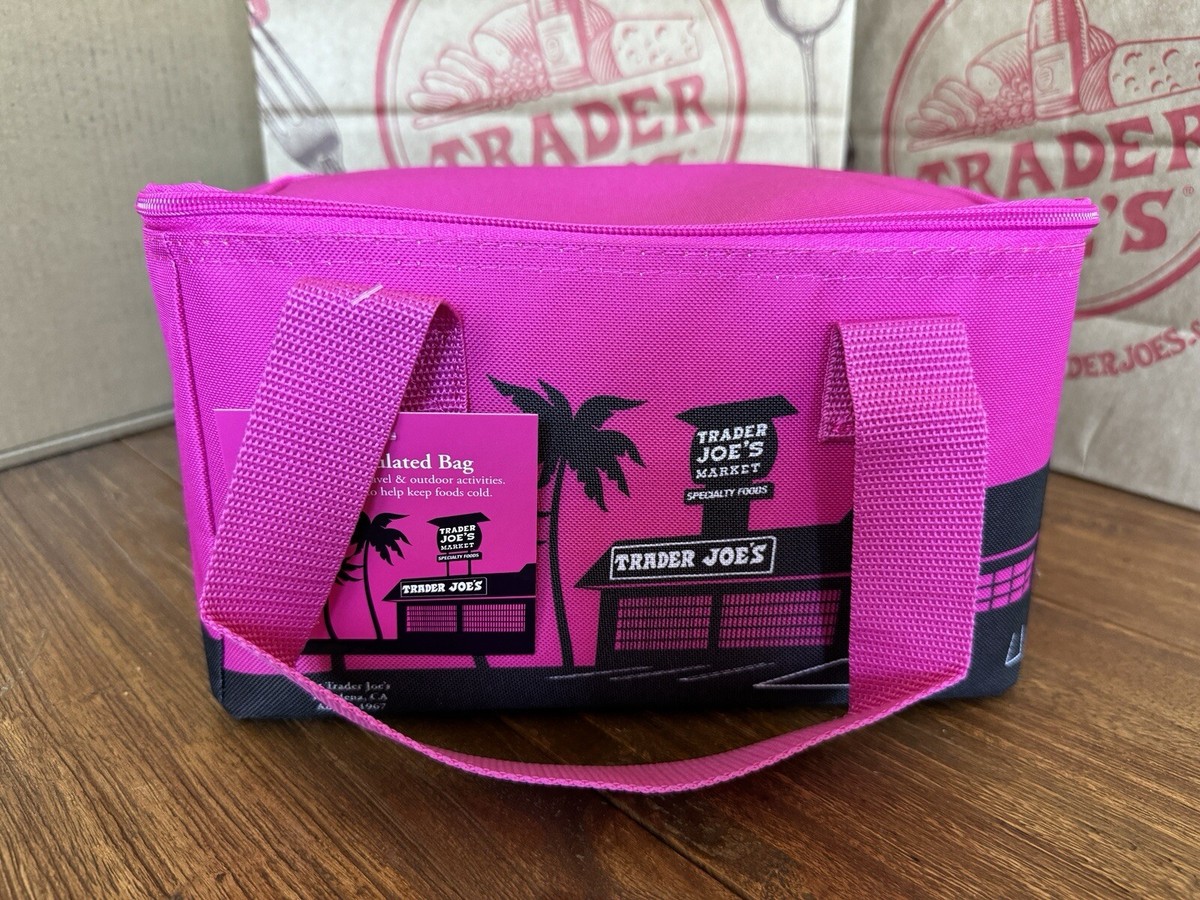 Trader Joes Pink Mini Thermal Tote Bag | eBay