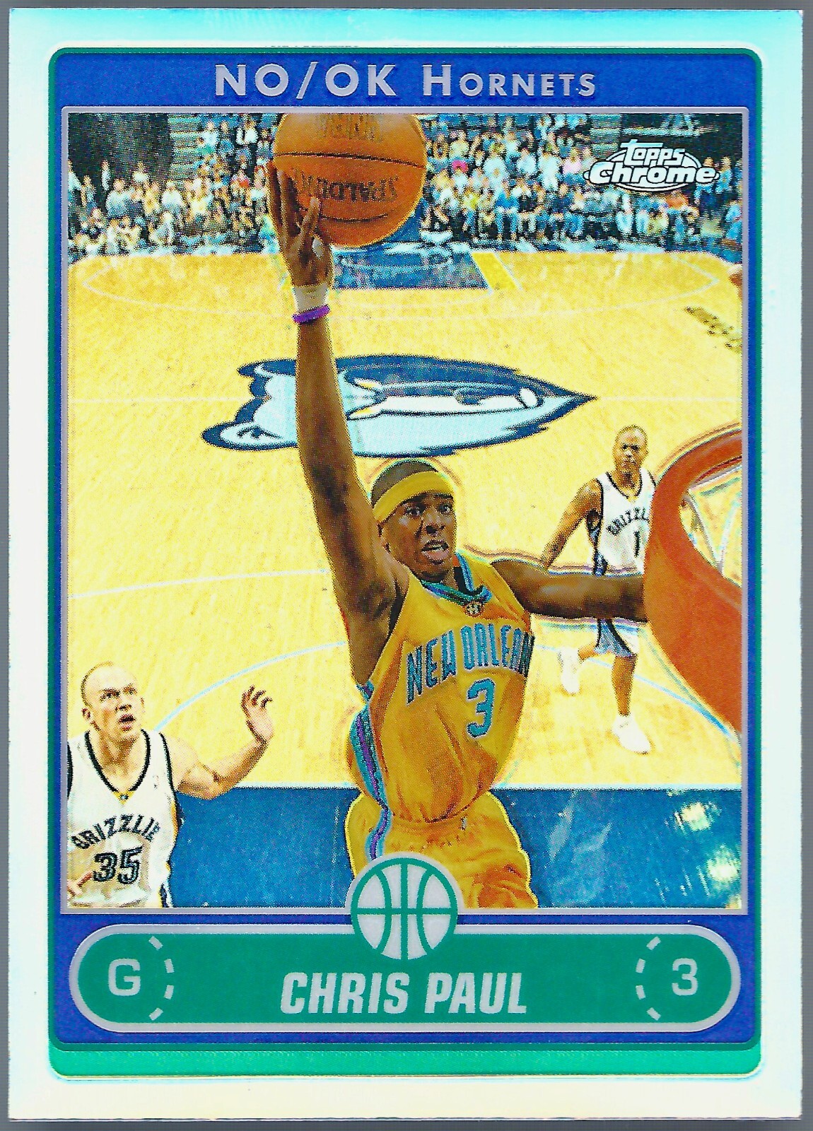 2006-07 Topps Chrome Refractor Chris Paul Parallel Card #3