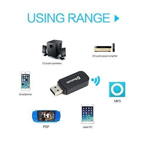 USB Bluetooth Music Stereo Wireless Audio Receiver Adapter for Home Car Speaker - Image 3 of 4