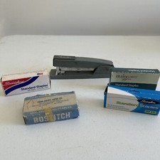 Vintage SWINGLINE STAPLER 94-41 Gray Made in USA With Open Boxes Of Staples