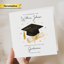 Personalised Graduation Card For Son Celebration Gift Graduation Card 2025