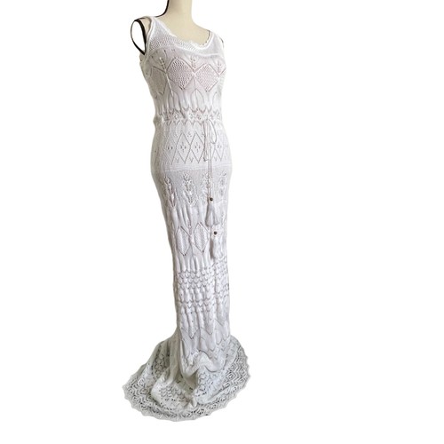 Venus White Boho Multi Pattern Crochet 