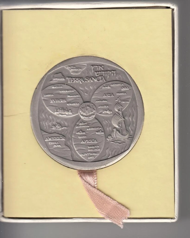 Bünting Quadrifoglio Mappa Terra Sancta Pellegrinaggio Terra Santa Silver Sta... - Immagine 3 di 4