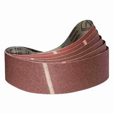 6er-Set Klingspor Gewebe Schleifband Schleifbänder LS307X 100x860 mm Korn Mix