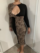 leopard print dress XL