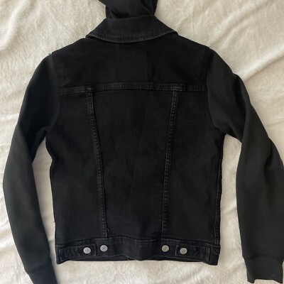 Levi's Hybrid Hooded Trucker Denim Jean Jacket Youth Xtra Small