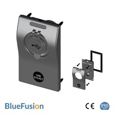 12V Panel, Dual USB Power Socket with Circuit Breaker, IP65 Rated - BlueFusion