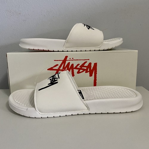 Nike x Stussy Benassi âSailâ Menâs Size 10 Slides | eBay