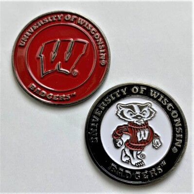 #ad Wisconsin Badgers Golf Ball Marker New $4.95
